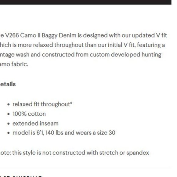 MNML NWT Camo II Baggy Denim, sz 30 - Picture 6 of 13